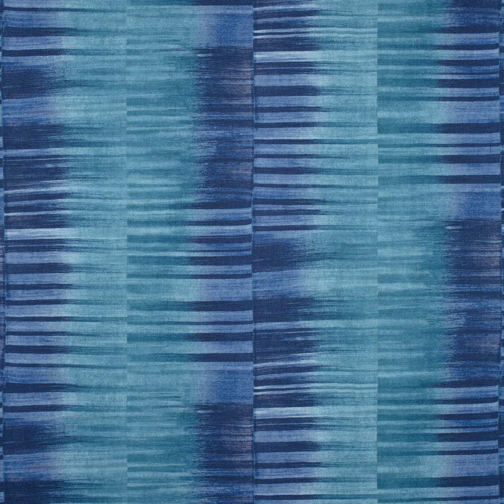 Thibaut F910088 MEKONG STRIPE Turquoise and Navy Fabric