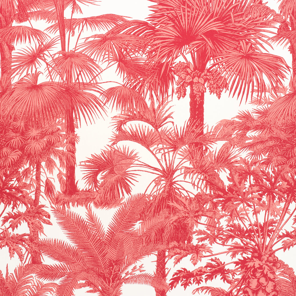 Thibaut F910105 PALM BOTANICAL Coral Fabric