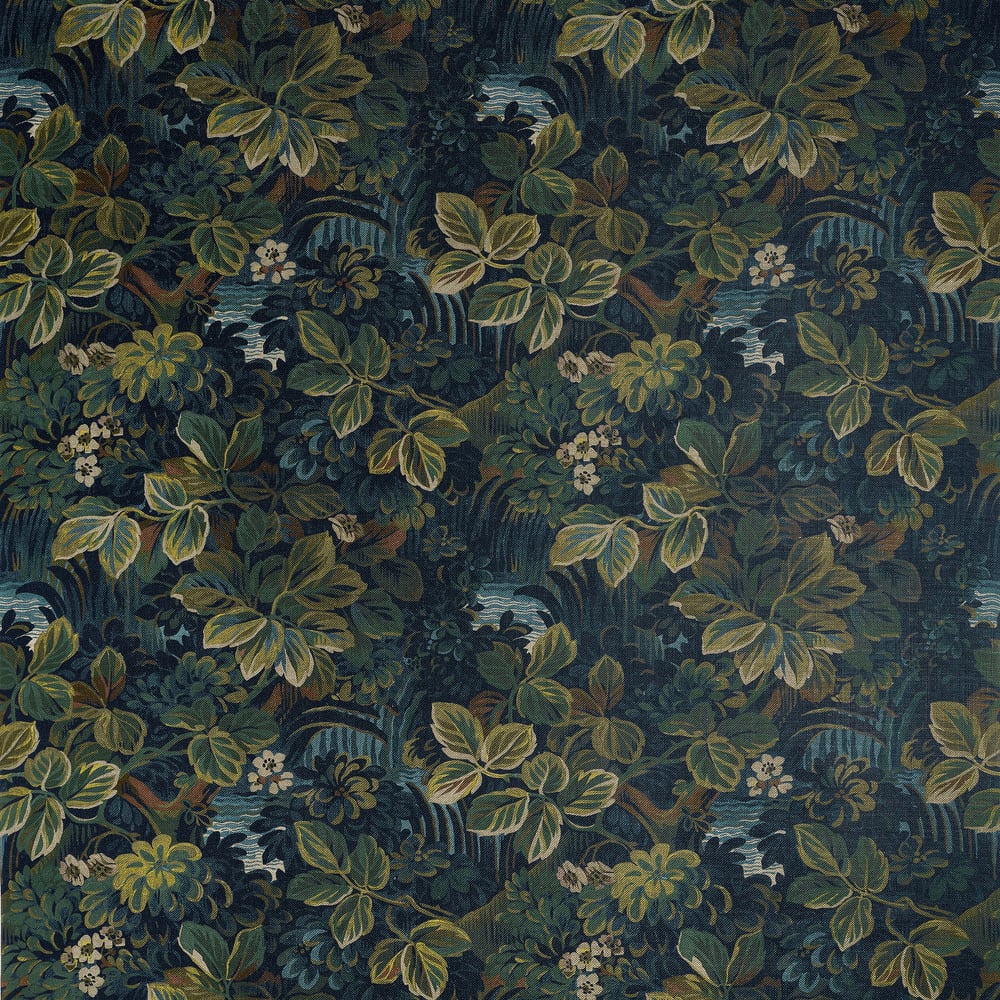 Thibaut NIGHT GARDEN F910531 in Midnight Fabric - BOXWOOD FA