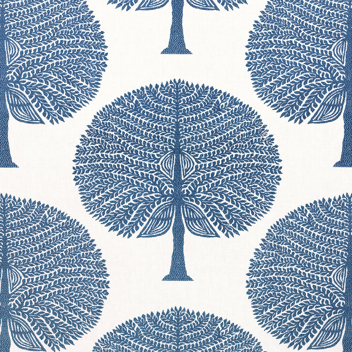 Thibaut F910603 MULBERRY TREE Navy Fabric