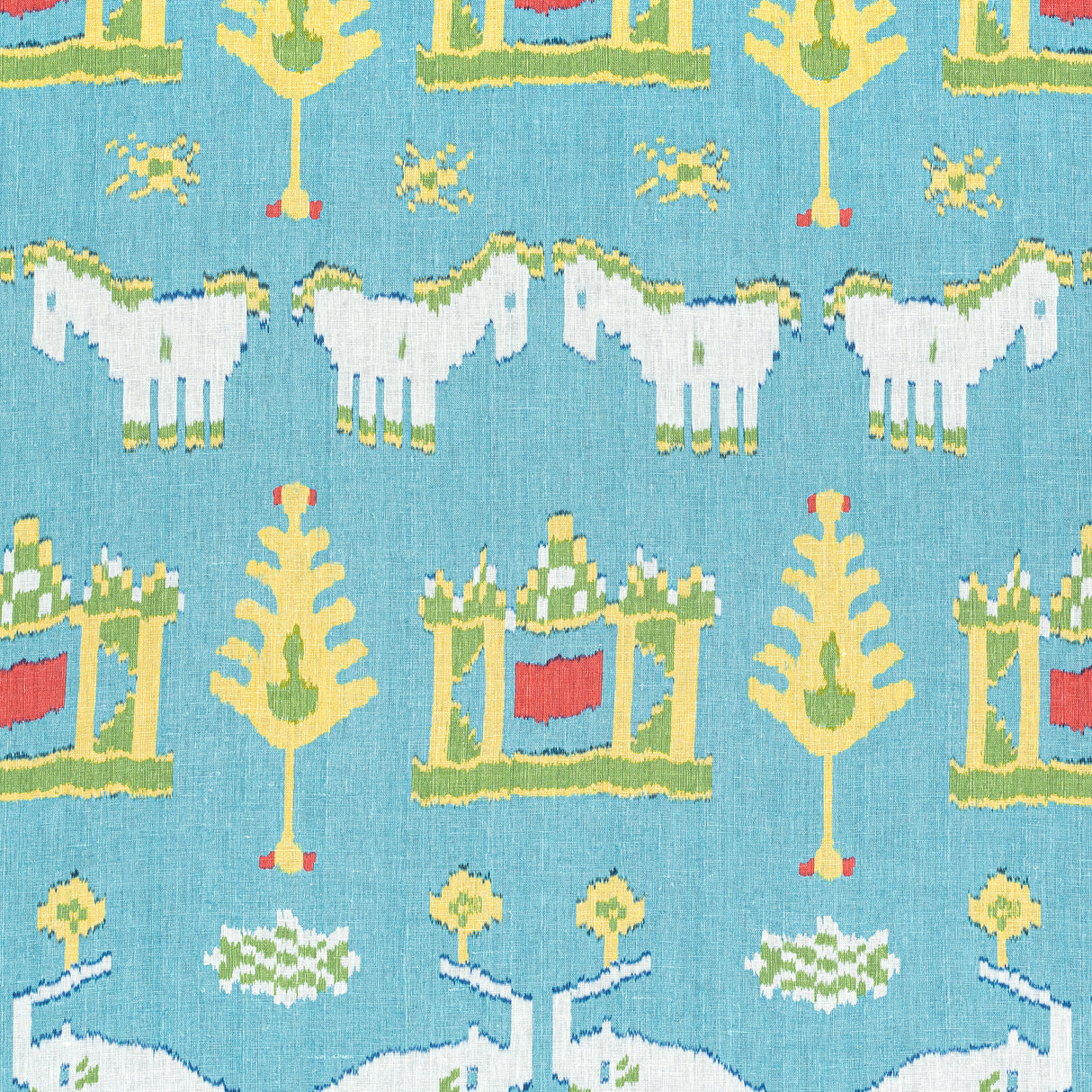 Thibaut F910644 KINGDOM PARADE Turquoise Fabric