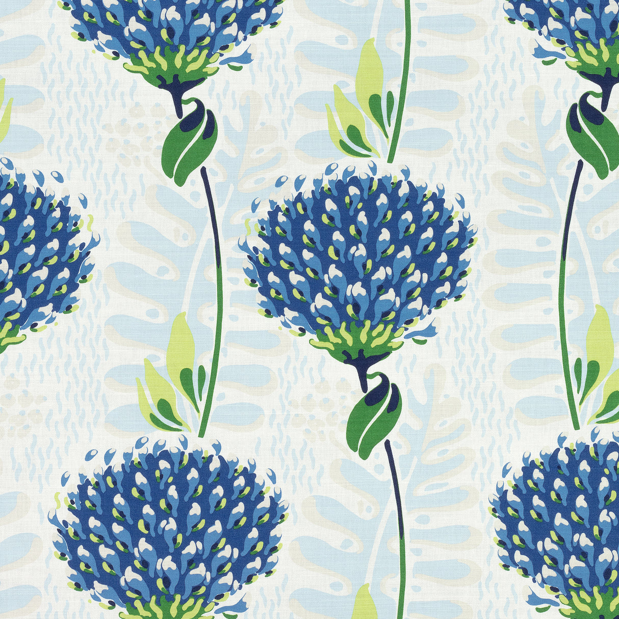 Thibaut F910650 TIVERTON Blue and Green Fabric