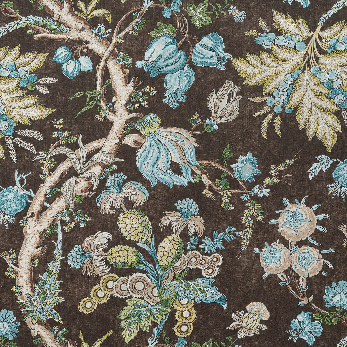 Thibaut F910843 CHATELAIN Brown Fabric