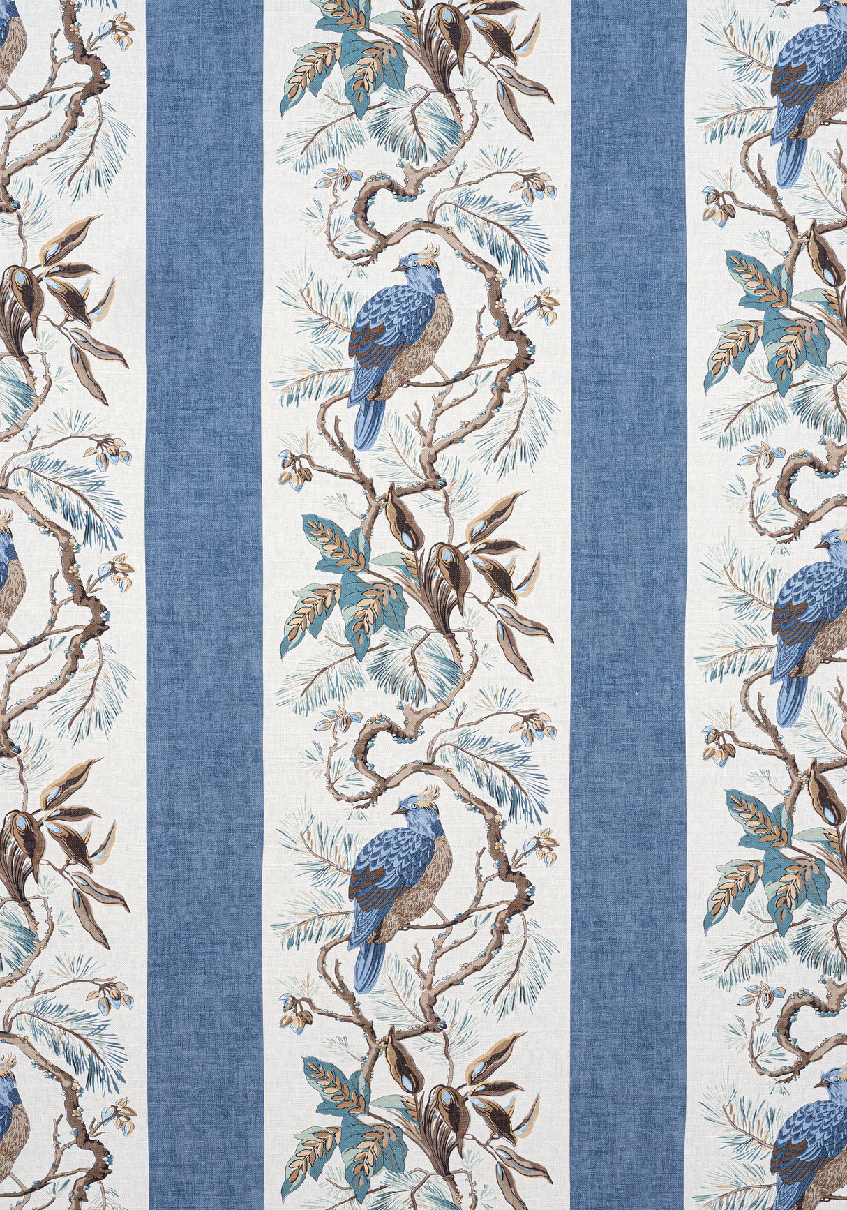 Thibaut F910861 WILLIAMSON Blue Fabric
