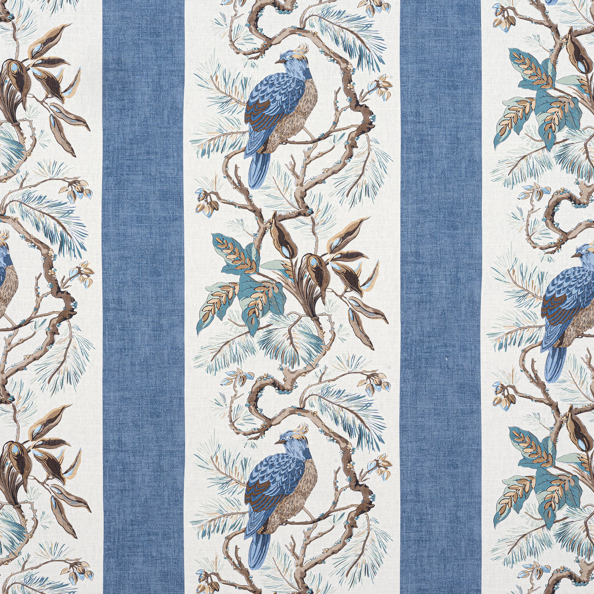 Thibaut F910861 WILLIAMSON Blue Fabric