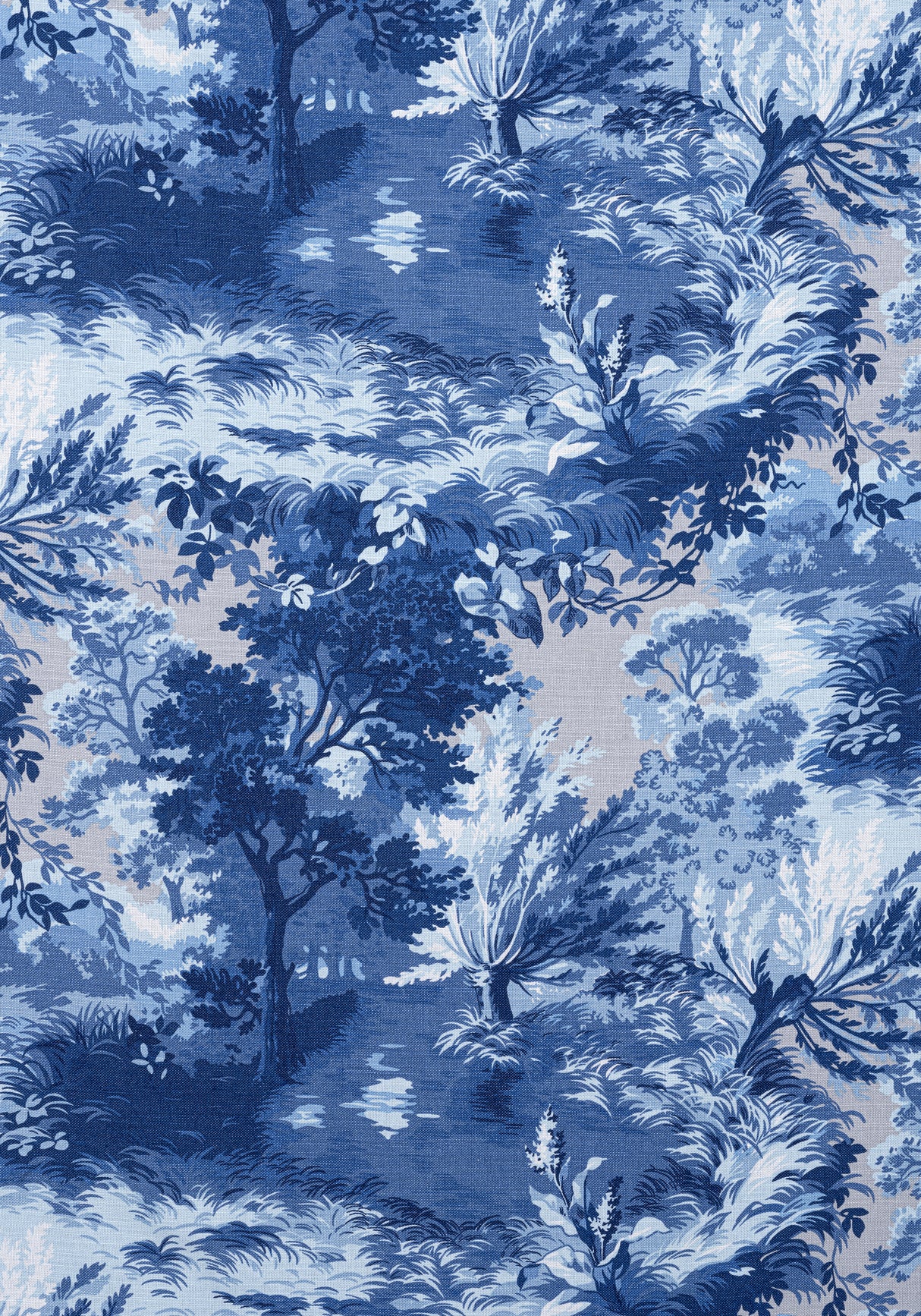 Thibaut F910864 LINCOLN TOILE Blue and Flax Fabric