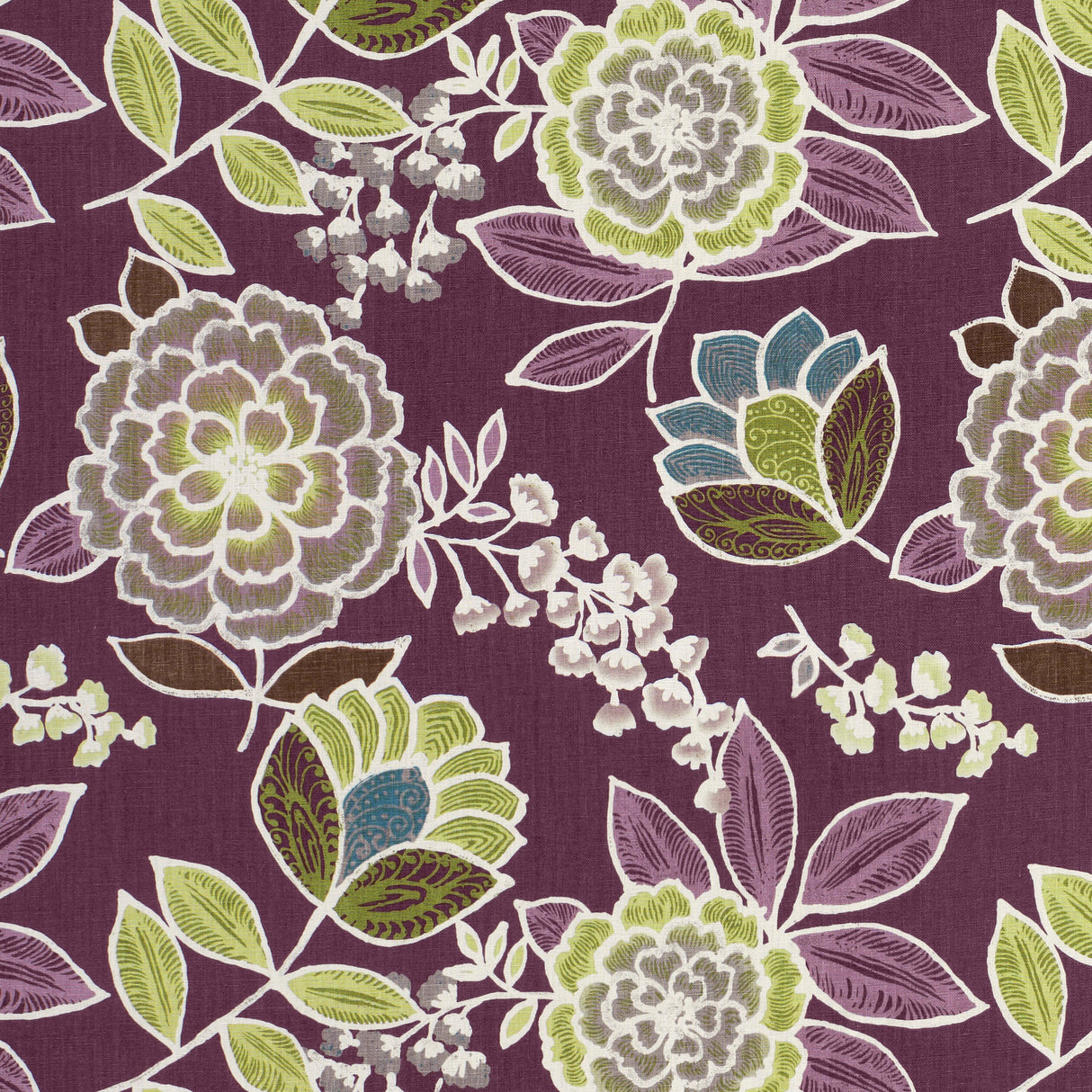 Thibaut F913012 SULU Plum Fabric