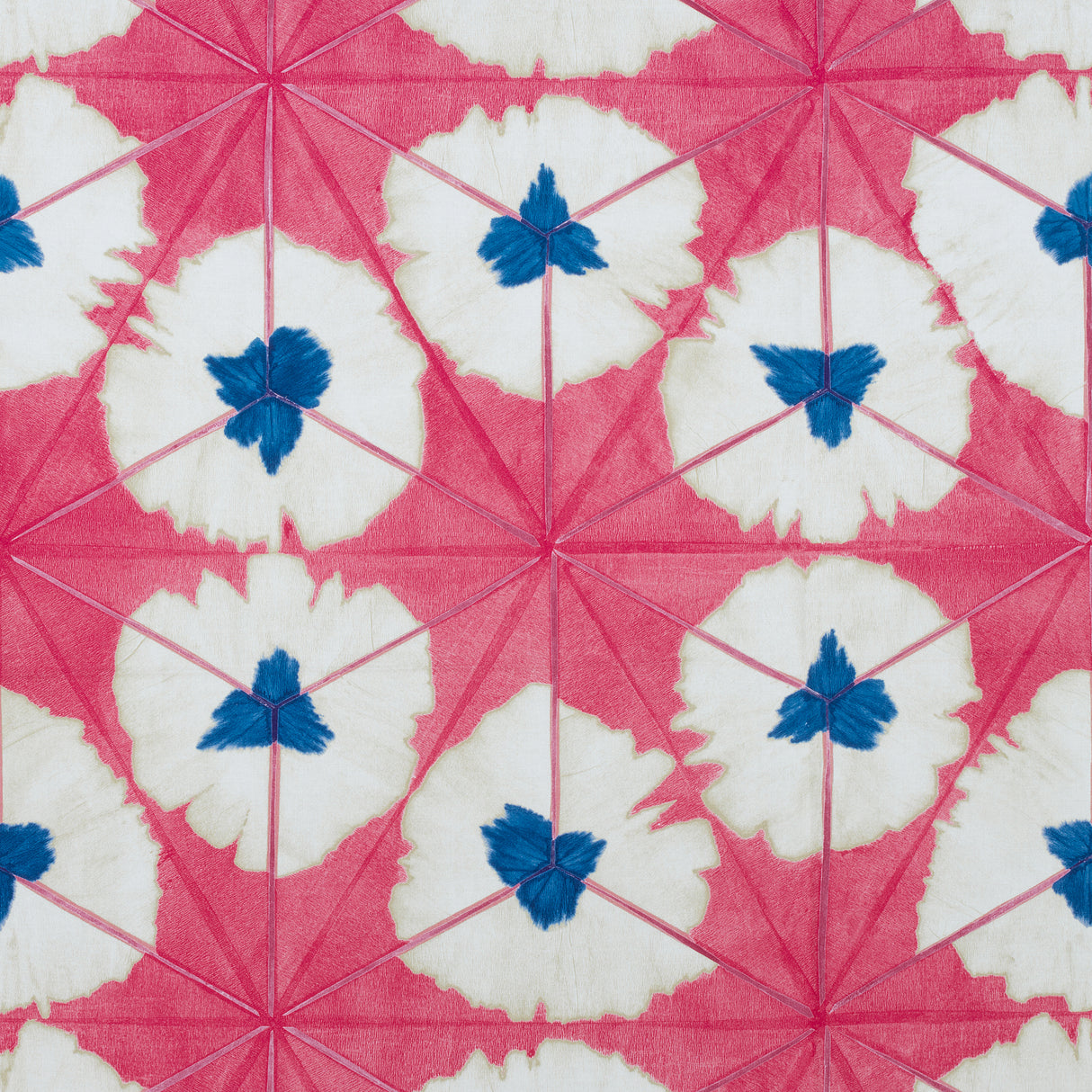 Thibaut F913087 SUNBURST Pink and Blue Fabric