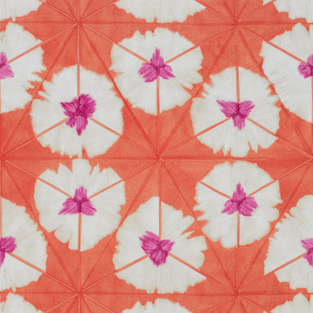 Thibaut F913089 SUNBURST Pink and Coral Fabric