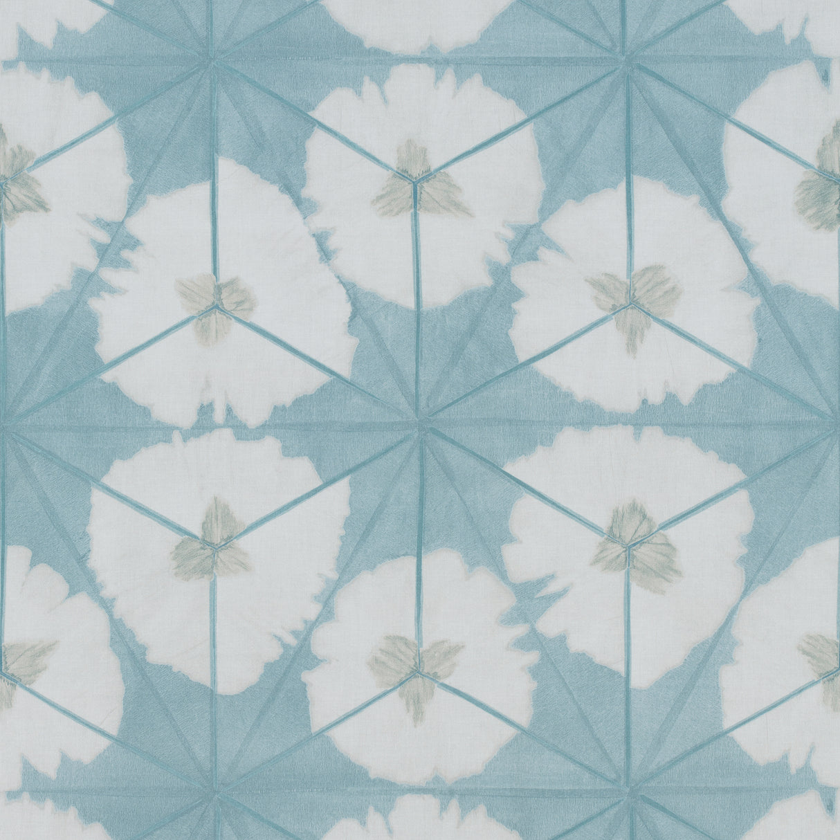 Thibaut F913091 SUNBURST Aqua Fabric