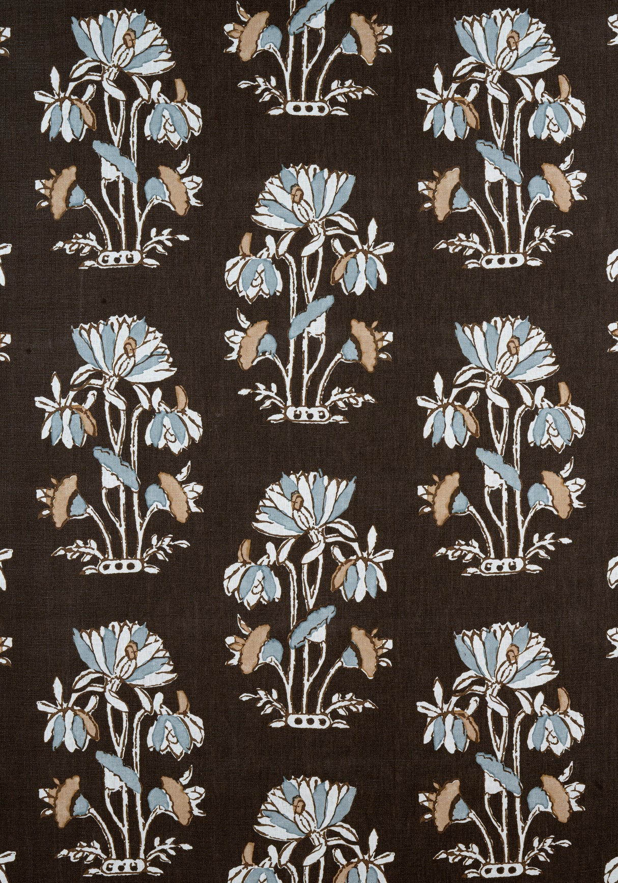 Thibaut F913200 LILY FLOWER Black Fabric