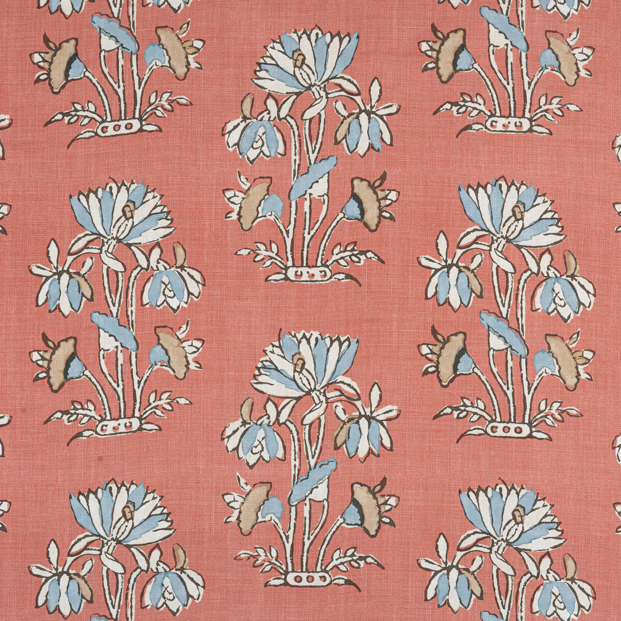 Thibaut F913205 LILY FLOWER Coral Fabric