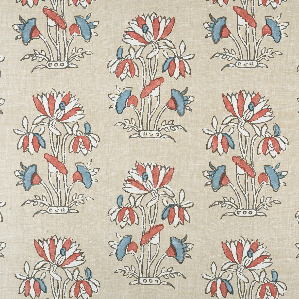 Thibaut F913206 LILY FLOWER Beige and Sunbaked Fabric