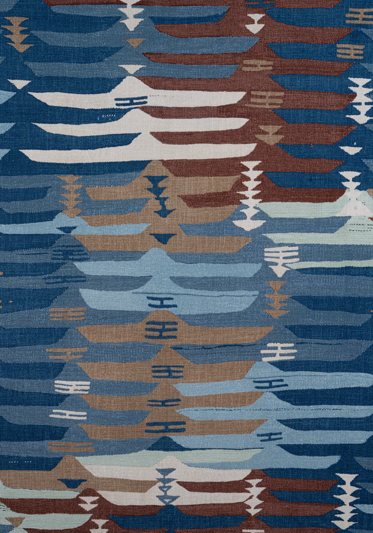 Thibaut F913210 RIO GRANDE Navy and Brown Fabric