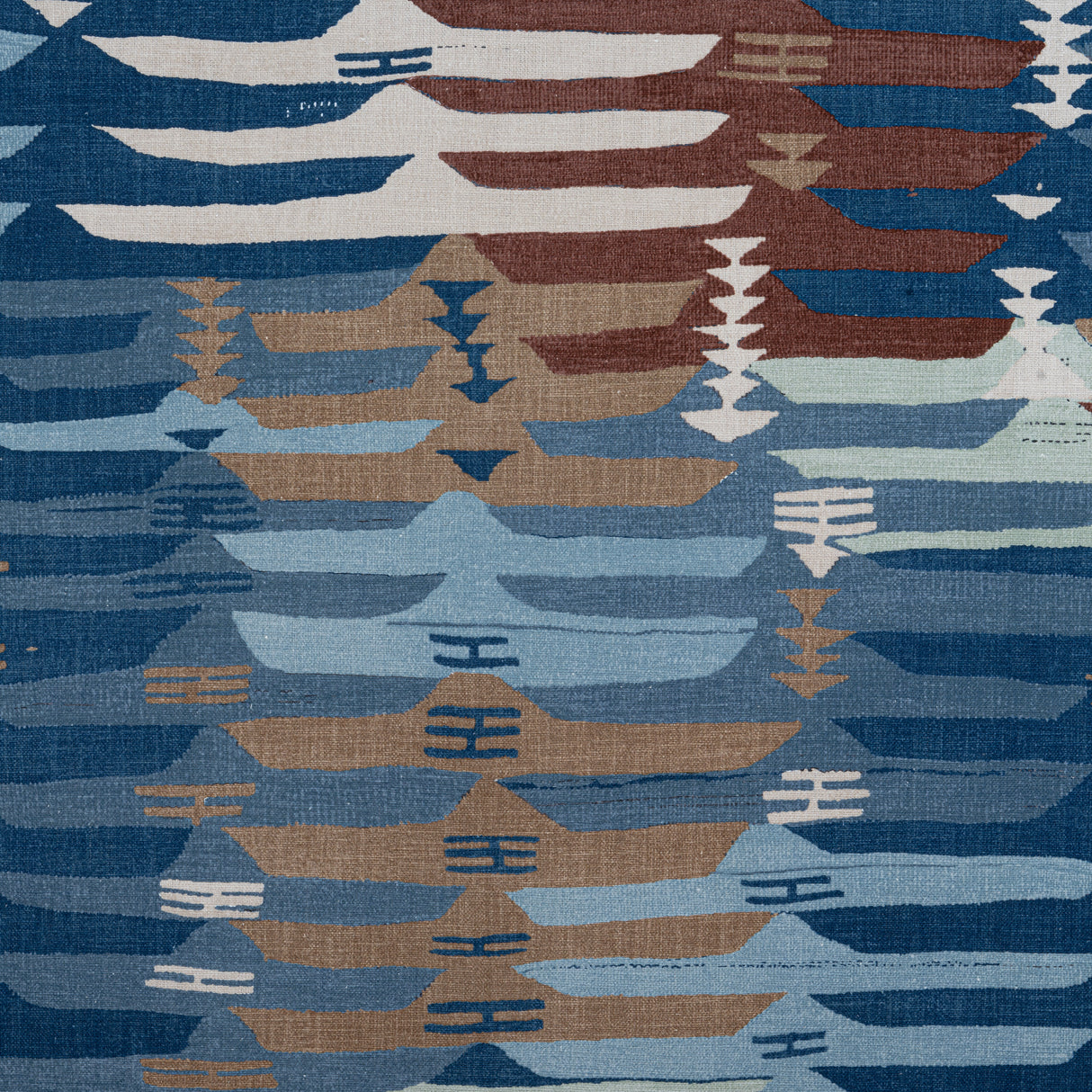 Thibaut F913210 RIO GRANDE Navy and Brown Fabric
