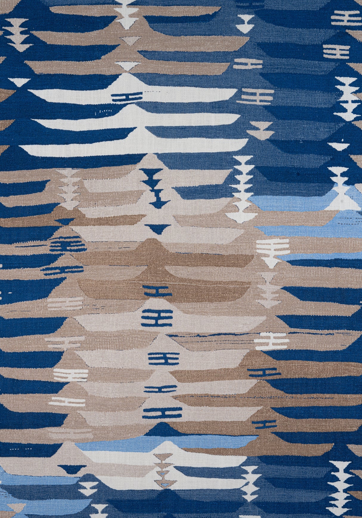 Thibaut F913211 RIO GRANDE Blue and Beige Fabric