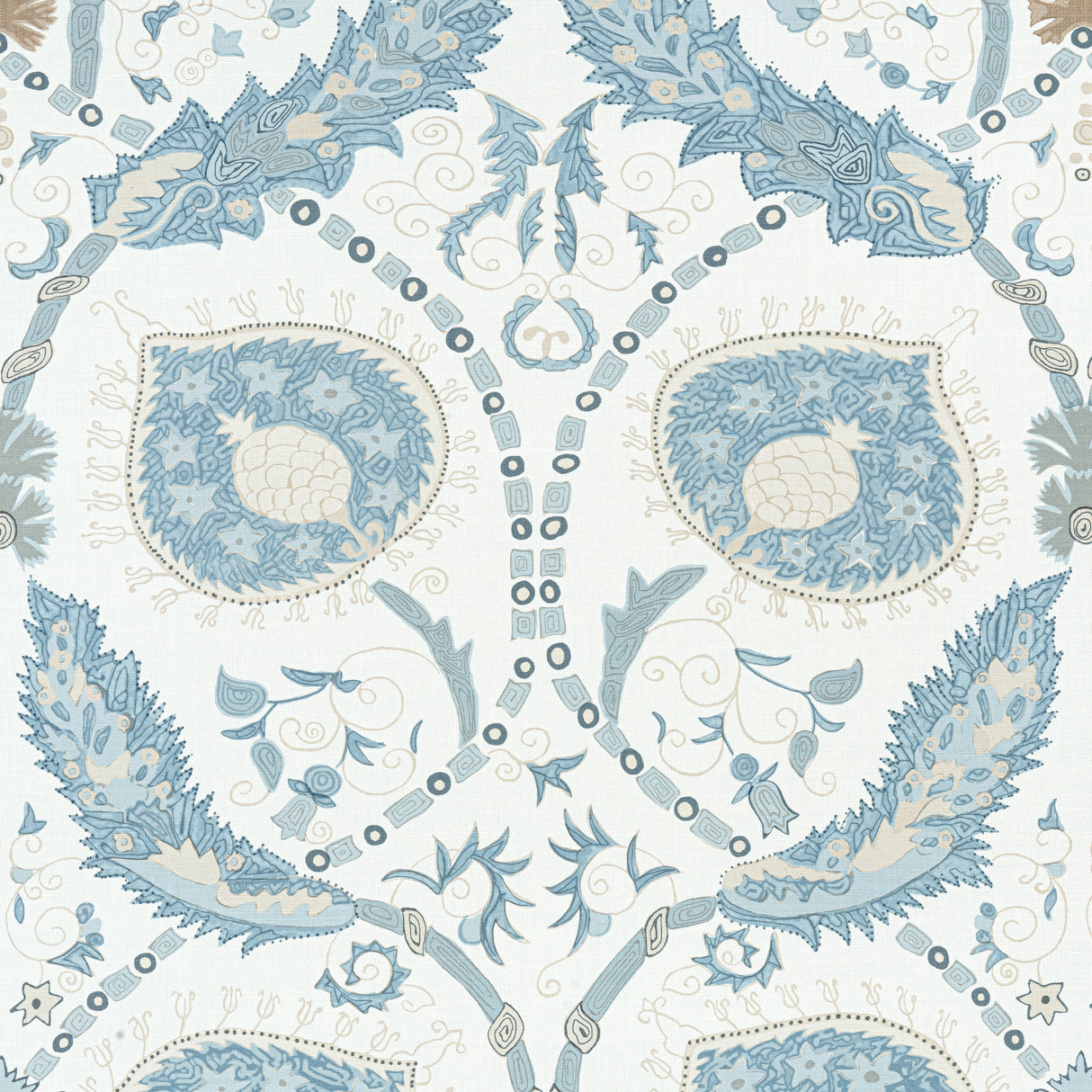 Thibaut F913215 LEWIS Spa Blue Fabric