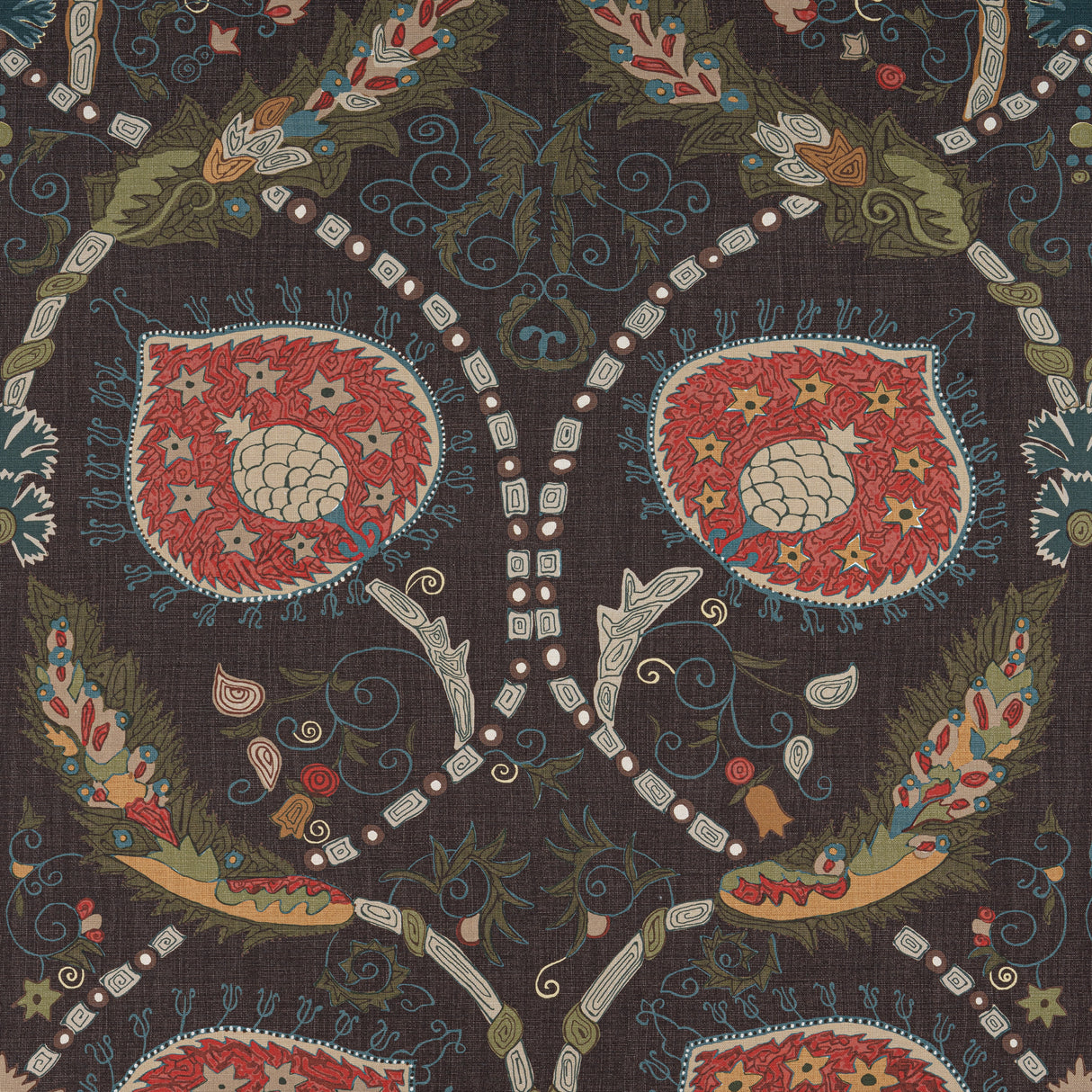 Thibaut F913220 LEWIS Brown Fabric