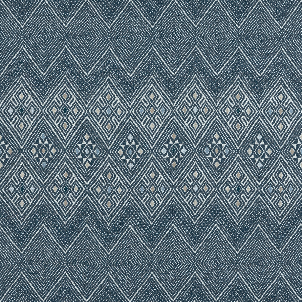 Thibaut F913231 HIGH PLAINS Navy and White Fabric