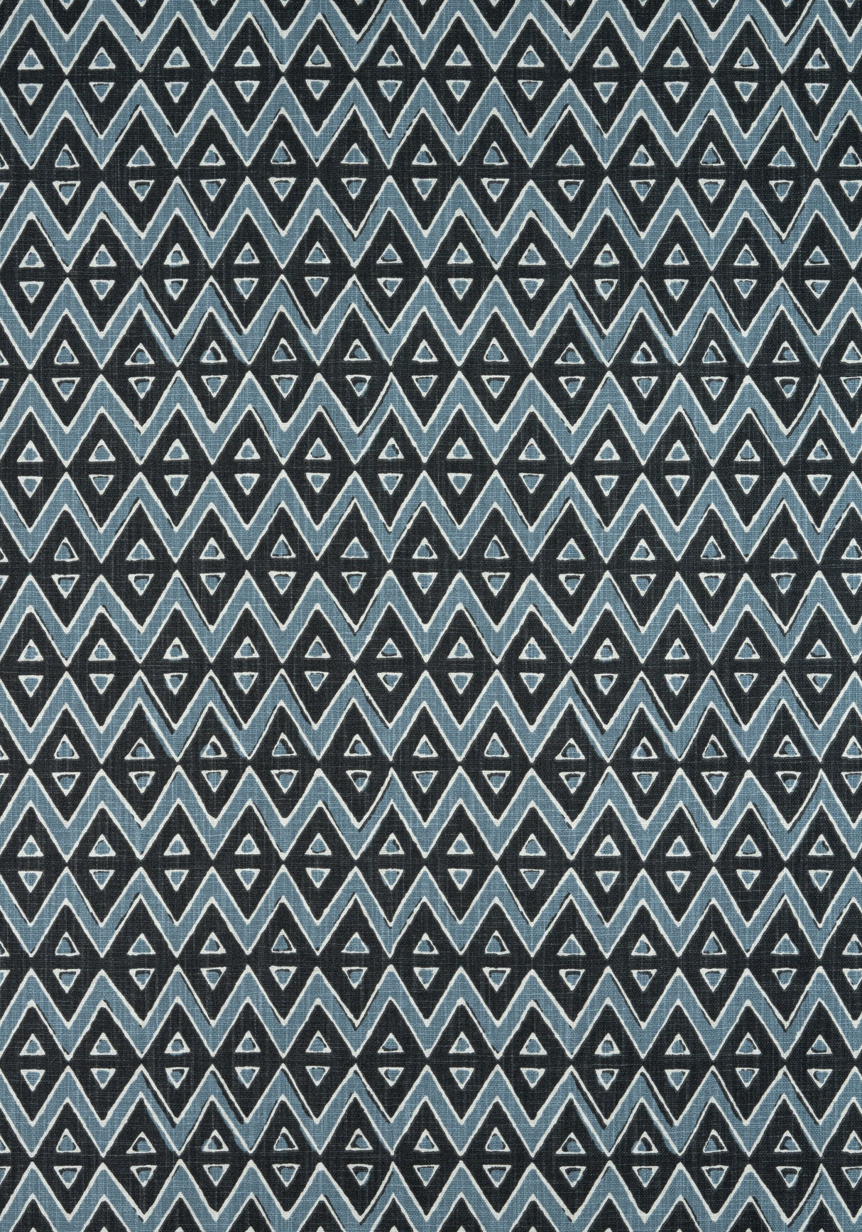 Thibaut F913233 TIBURON Black and Mineral Blue Fabric