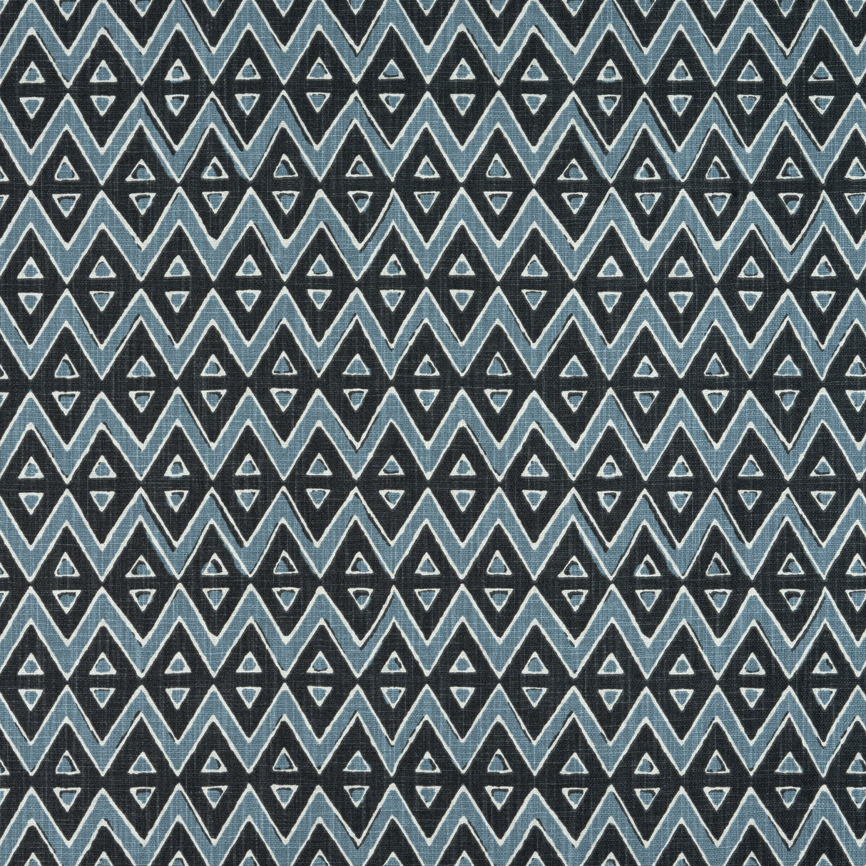 Thibaut F913233 TIBURON Black and Mineral Blue Fabric