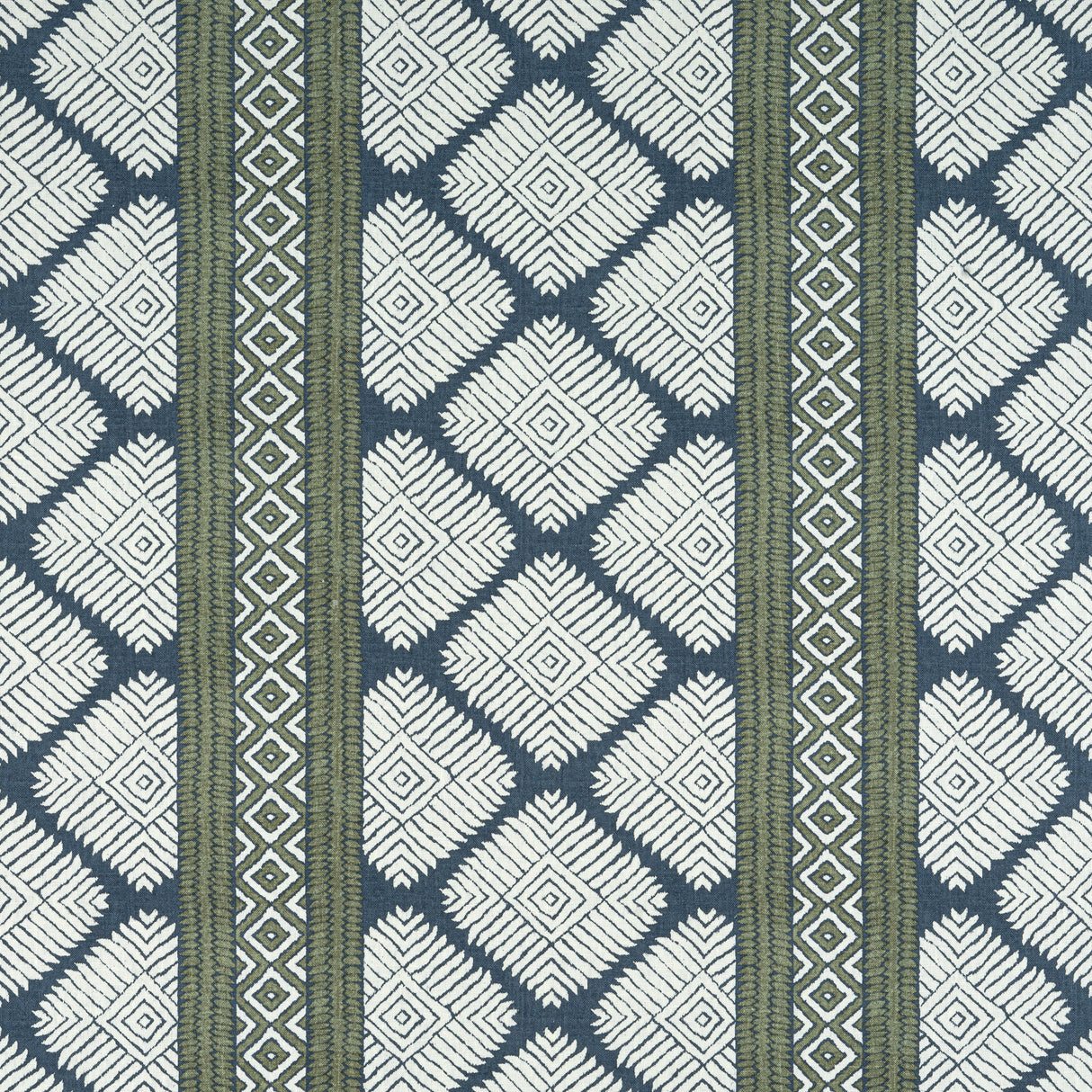 Thibaut F913247 AUSTIN Bluestone and Green Fabric