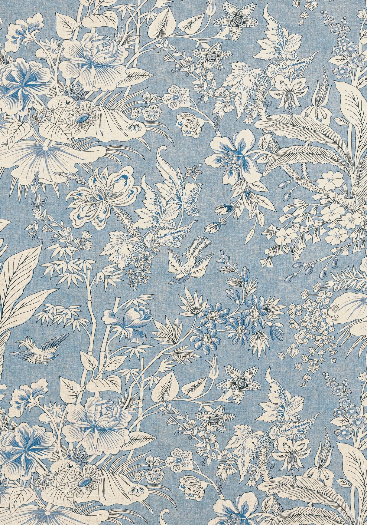 Thibaut F913602 ROSALIND Blue Fabric
