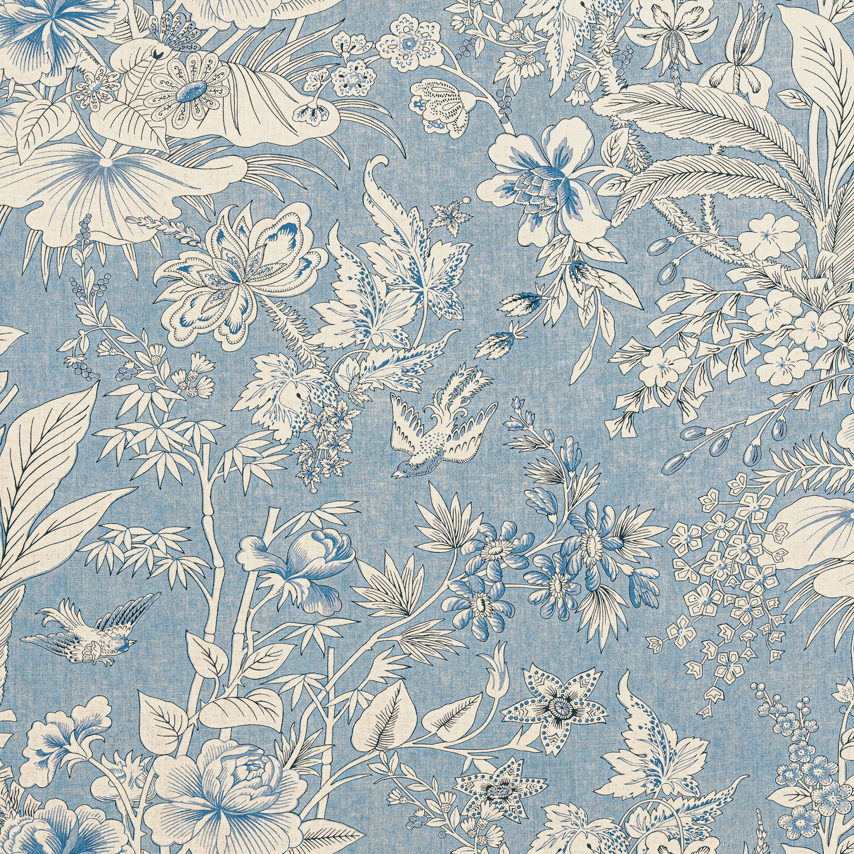 Thibaut F913602 ROSALIND Blue Fabric