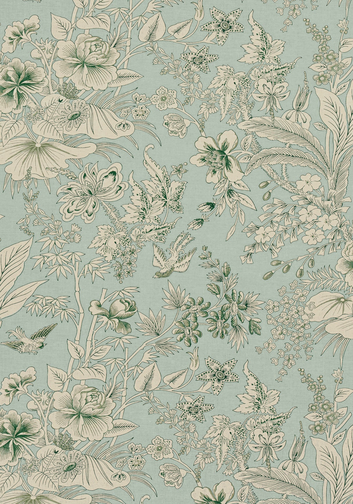 Thibaut F913603 ROSALIND Mist Fabric