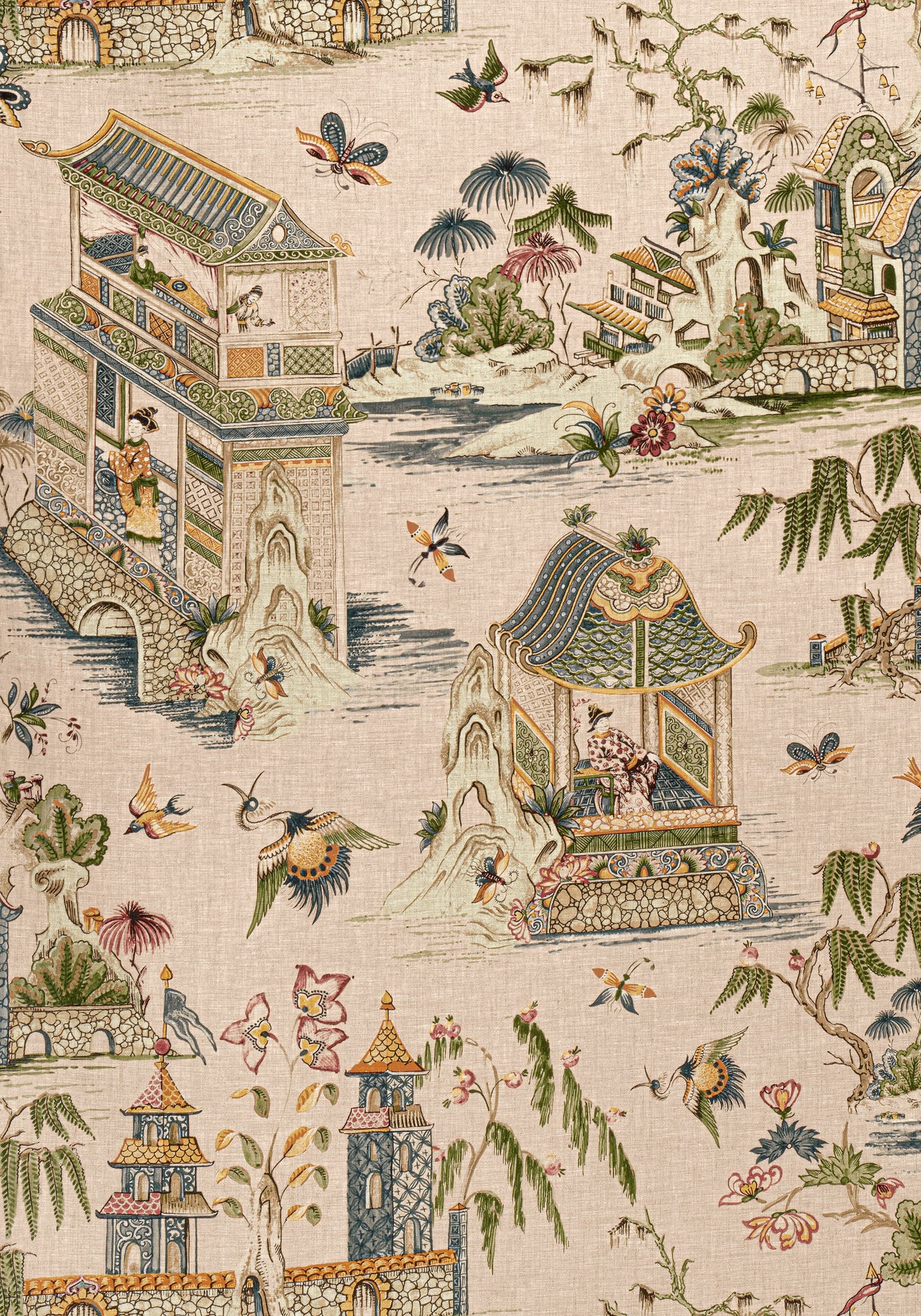 Thibaut F913616 GRAND PALACE Blush Fabric