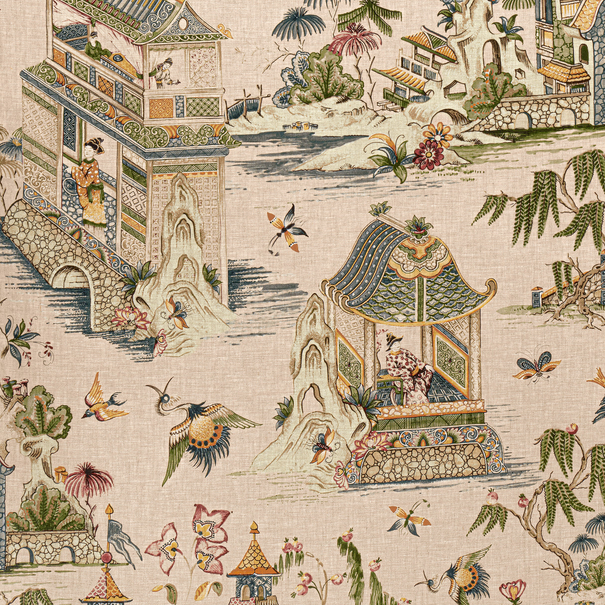 Thibaut F913616 GRAND PALACE Blush Fabric