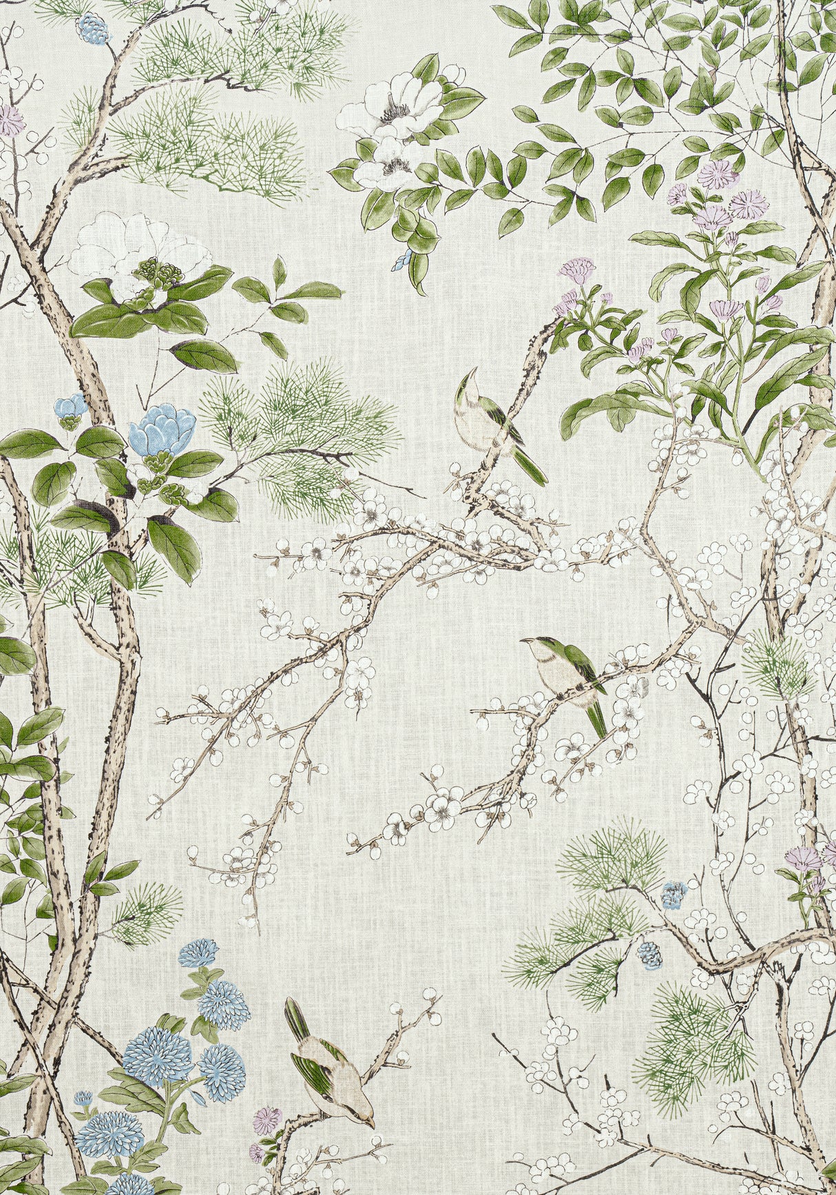 Thibaut F913622 KATSURA Cream and Lavender Fabric