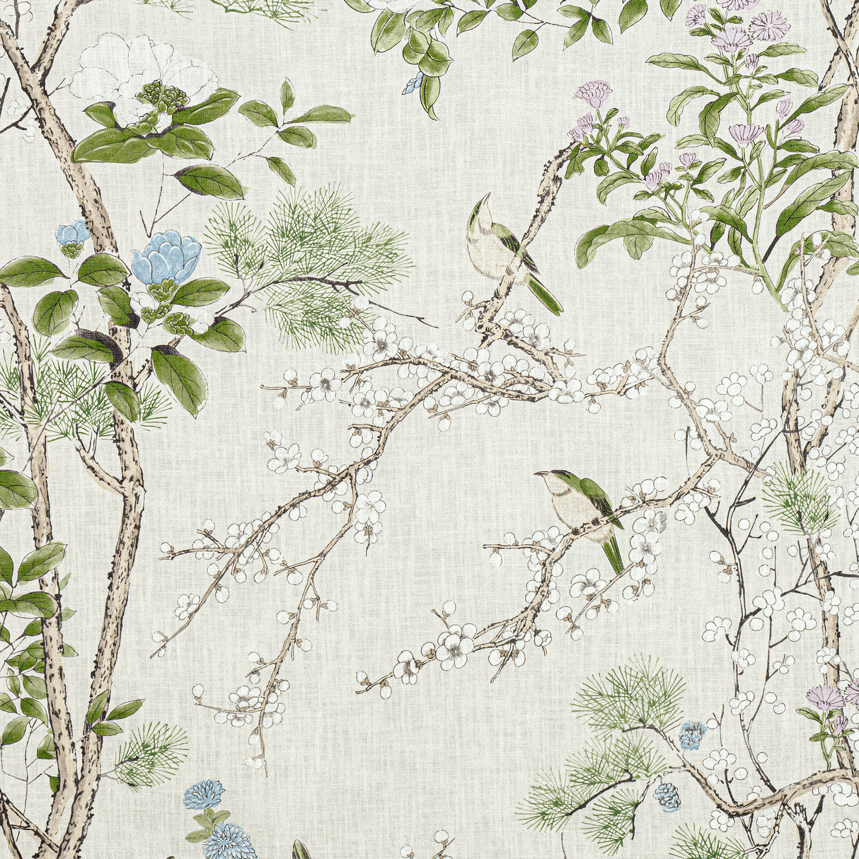 Thibaut F913622 KATSURA Cream and Lavender Fabric