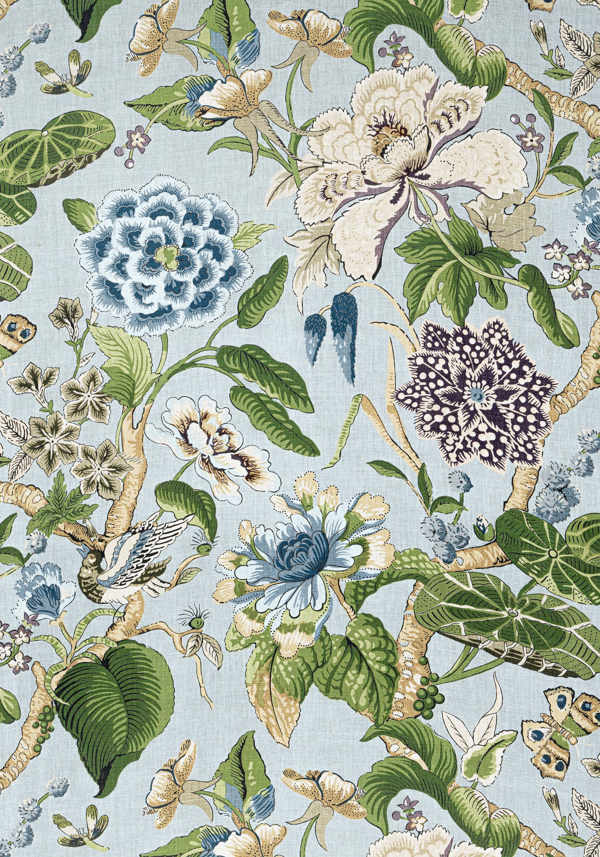 Thibaut F913654 HILL GARDEN Spa Blue Fabric