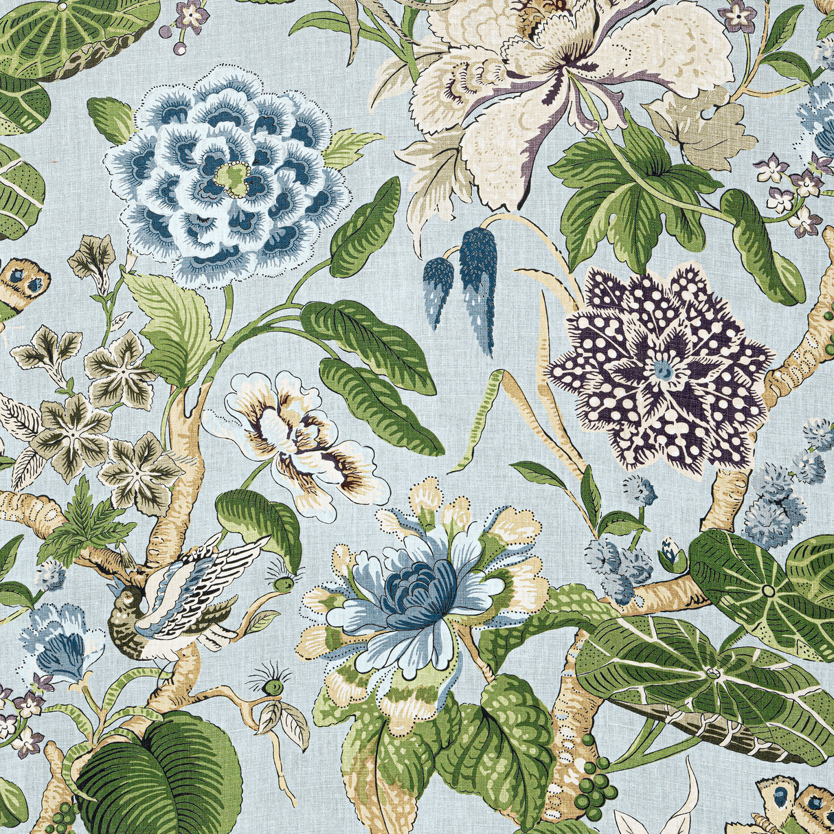 Thibaut F913654 HILL GARDEN Spa Blue Fabric