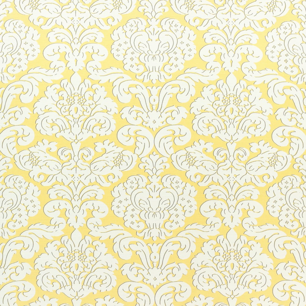 Thibaut F914216 TRELAWNY DAMASK Yellow Fabric