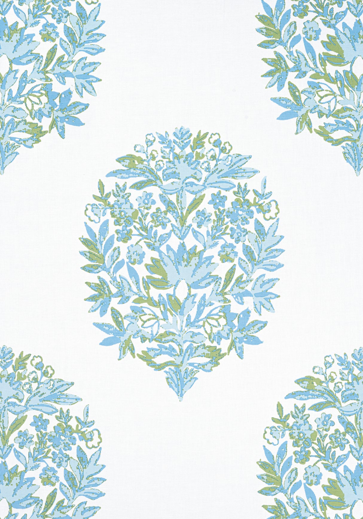Thibaut F914323 RIDGEFIELD Green and Spa Blue Fabric