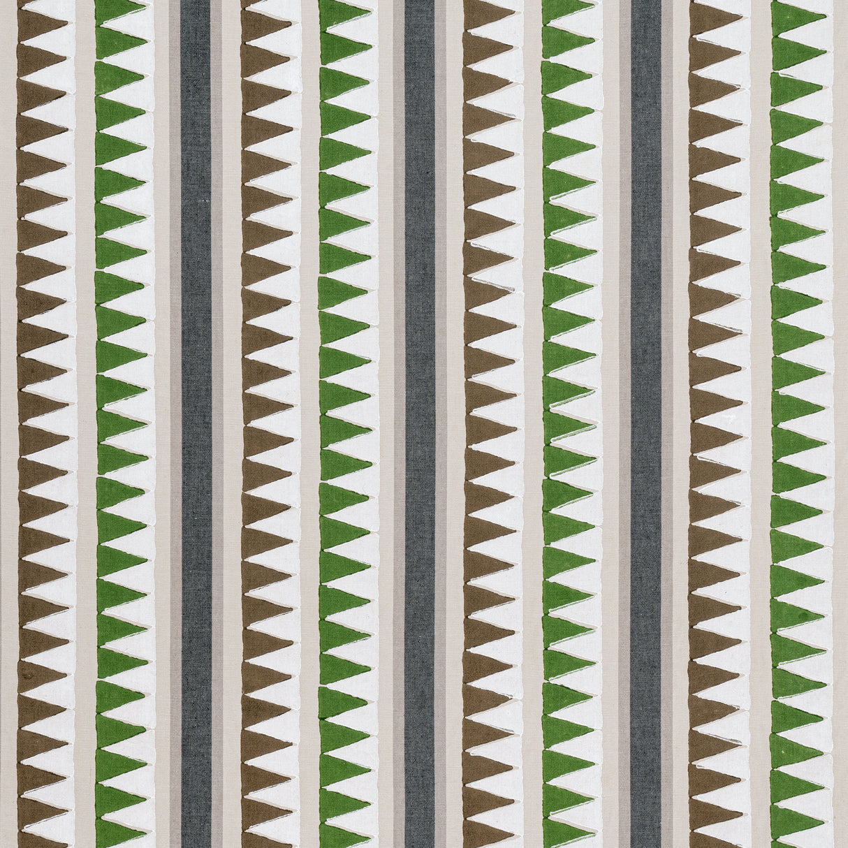 Thibaut F916235 LOMITA STRIPE Black and Green Fabric