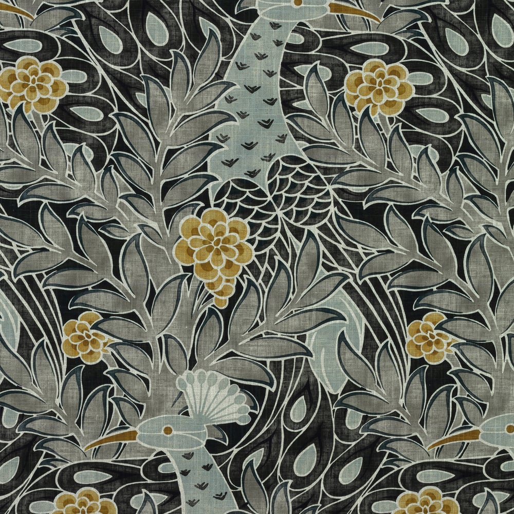 Thibaut F92919 DESMOND Black and Charcoal Fabric