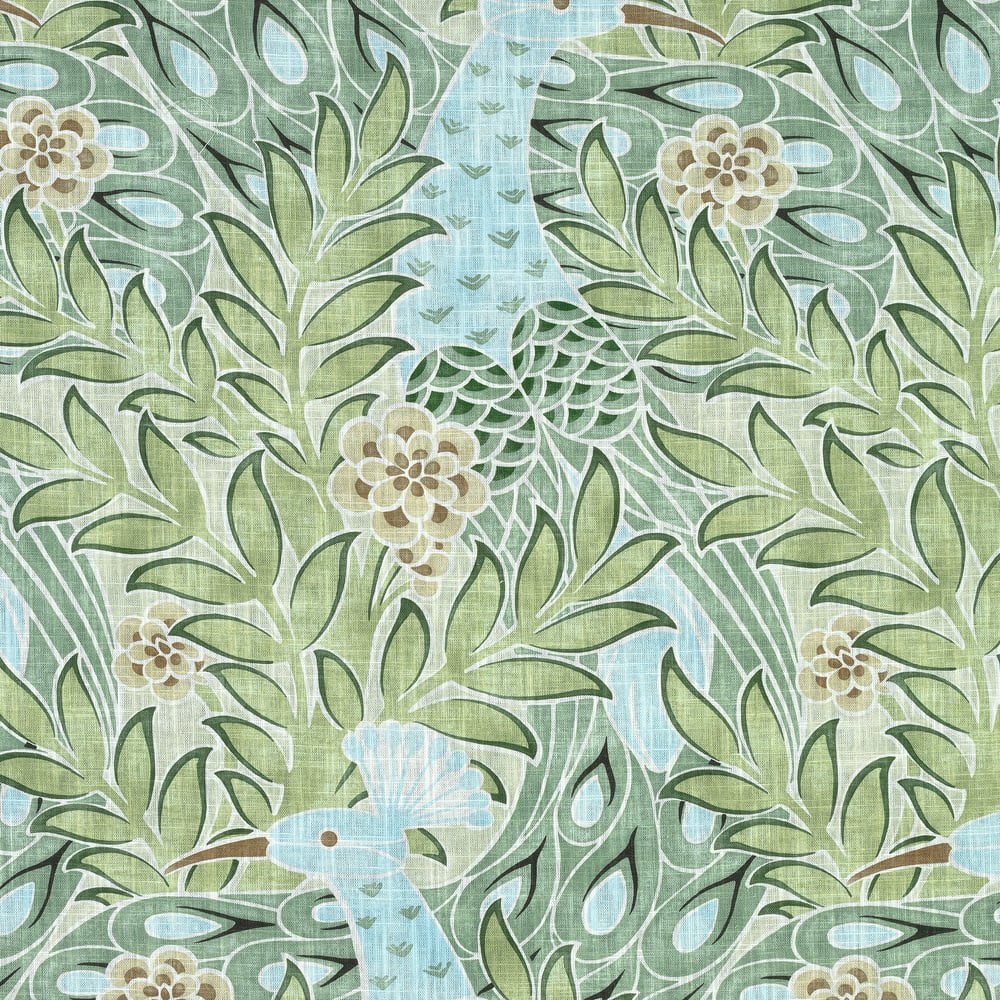 Thibaut F92922 DESMOND Aqua and Green Fabric