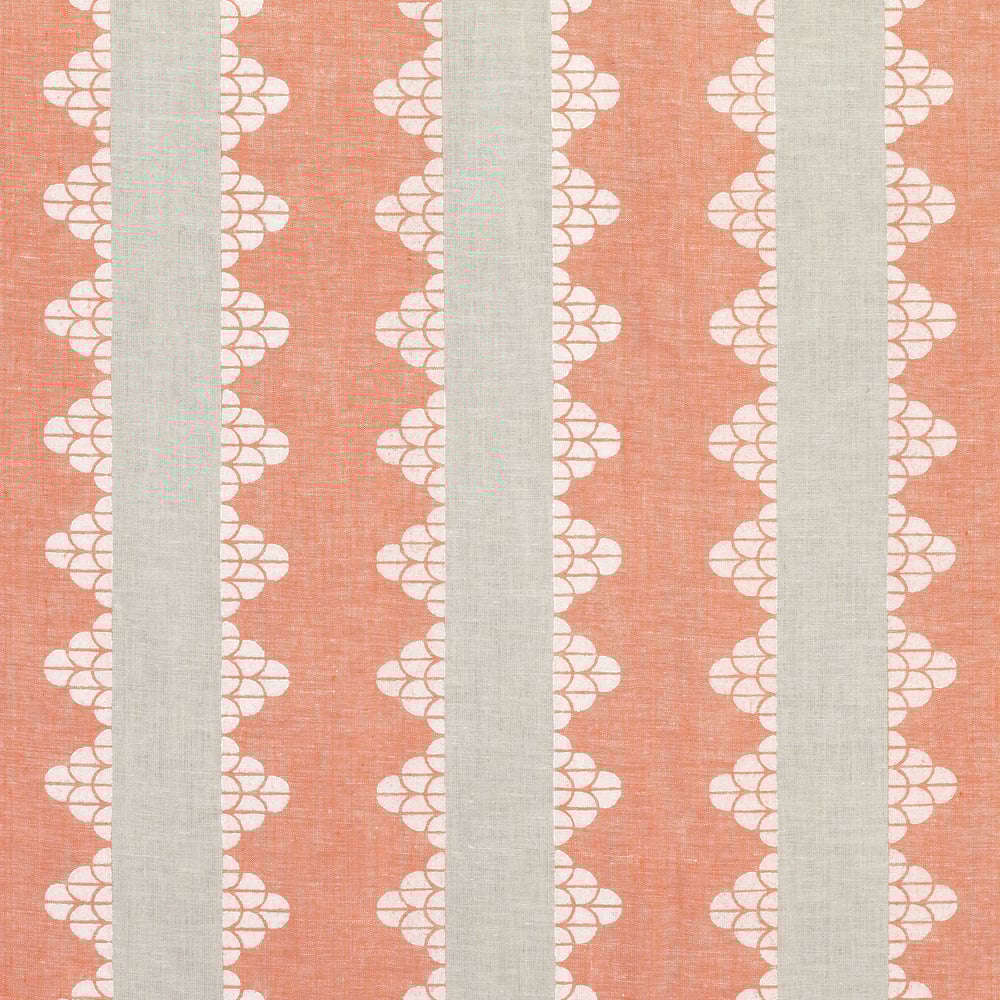 Thibaut F92936 DHARA STRIPE Orange Fabric