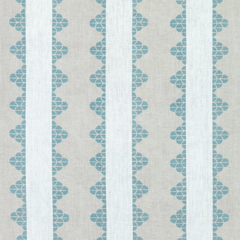 Thibaut F92941 DHARA STRIPE Aqua Fabric