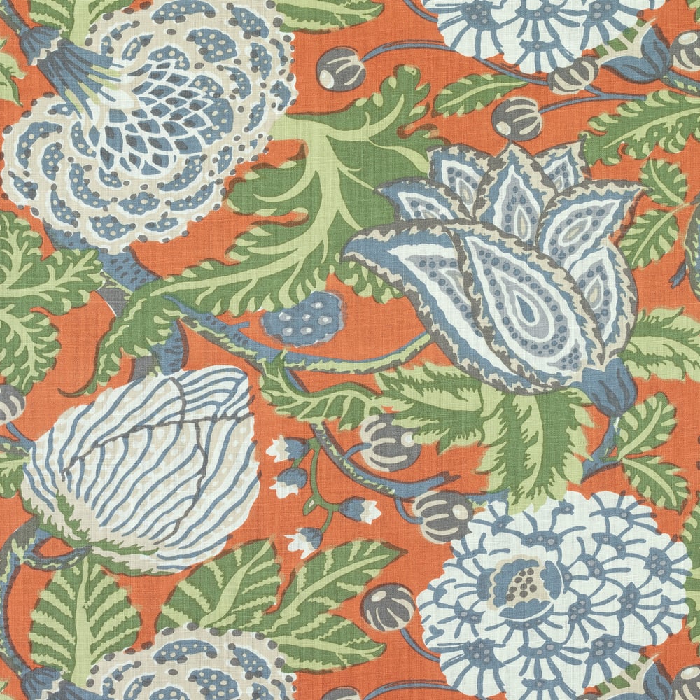 Thibaut F92945 MITFORD Orange Fabric