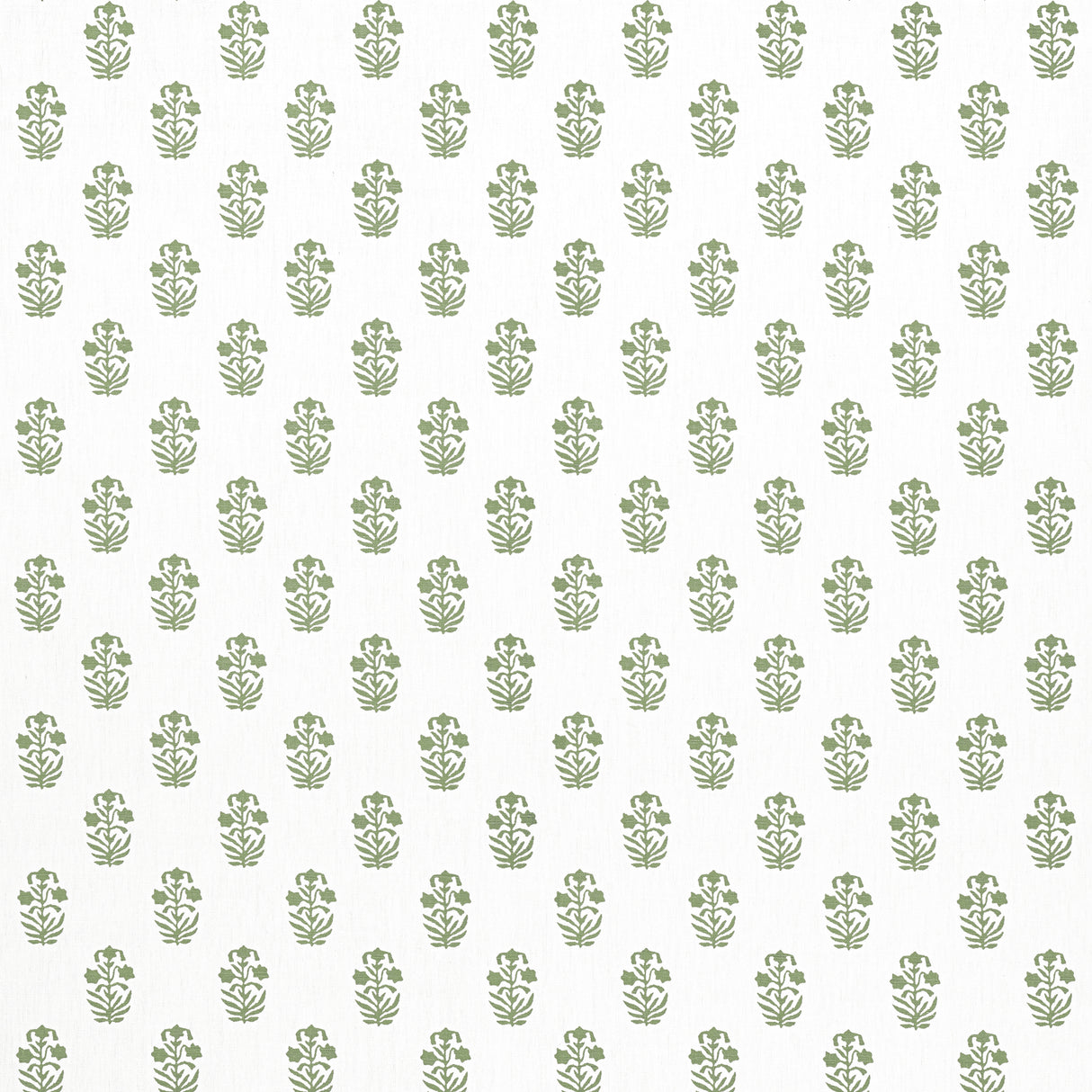 Thibaut F936402 CORWIN Green on White Fabric