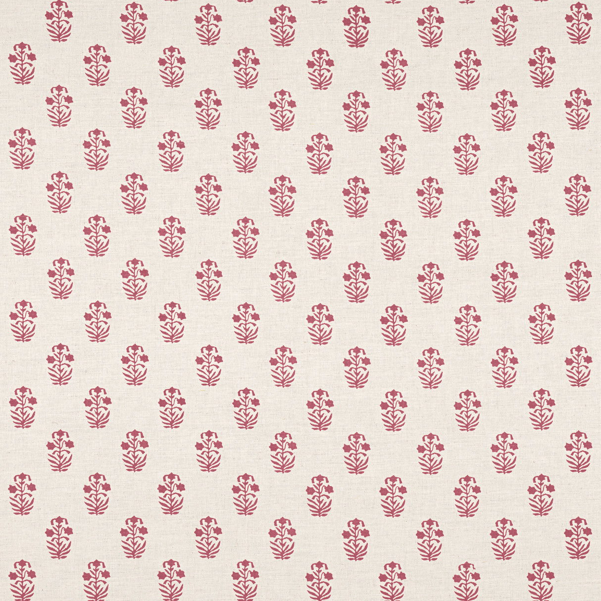 Thibaut F936406 CORWIN Raspberry on Natural Fabric