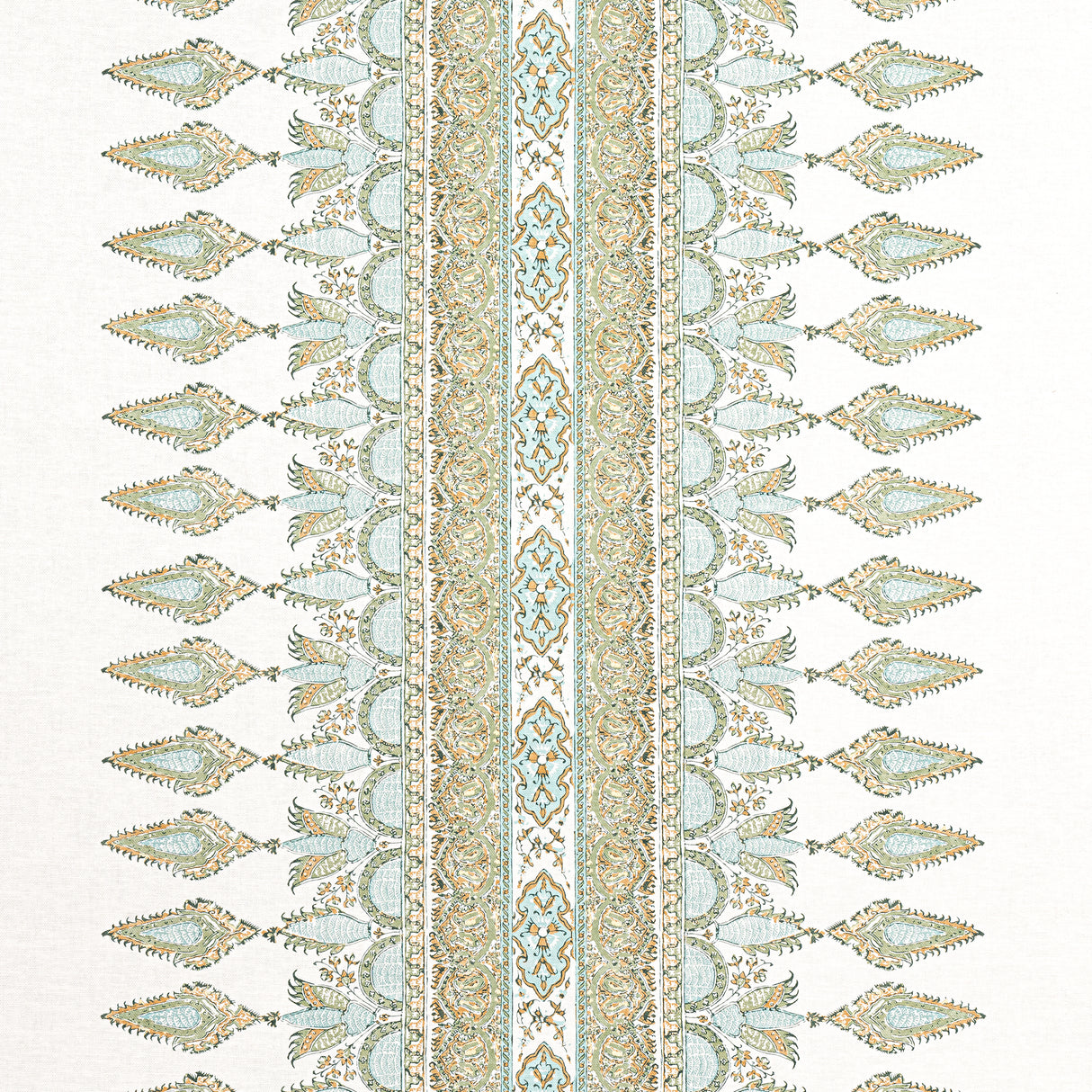 Thibaut F936408 AKOLA STRIPE Seaglass and Gold Fabric