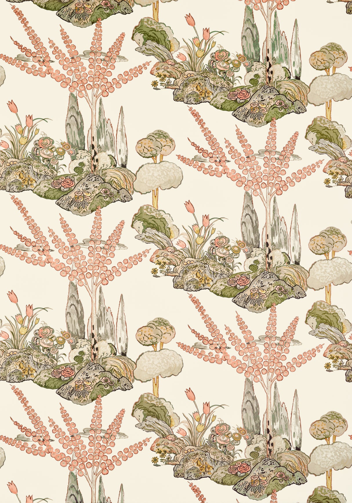 Thibaut F945026 ORLEANS Apricot and Ginger Fabric
