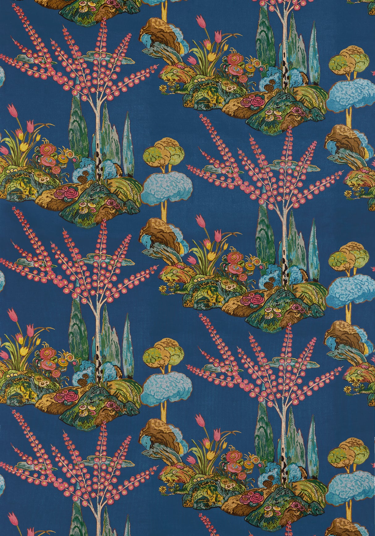 Thibaut F945031 ORLEANS Navy Fabric