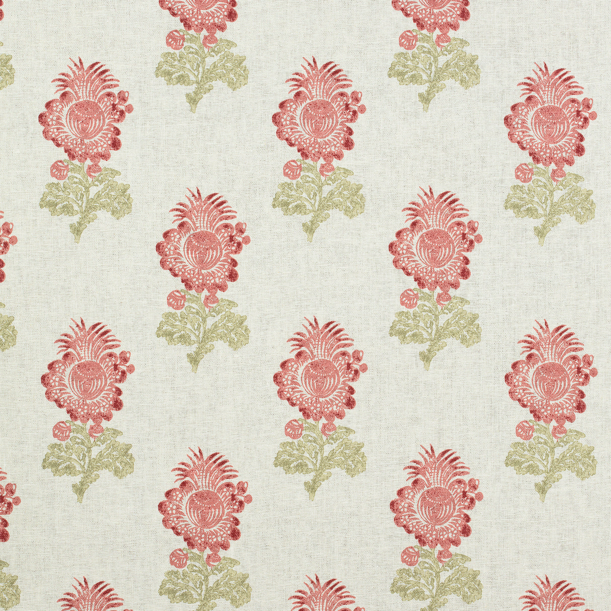 Thibaut F972606 ALDITH Red and Green Fabric