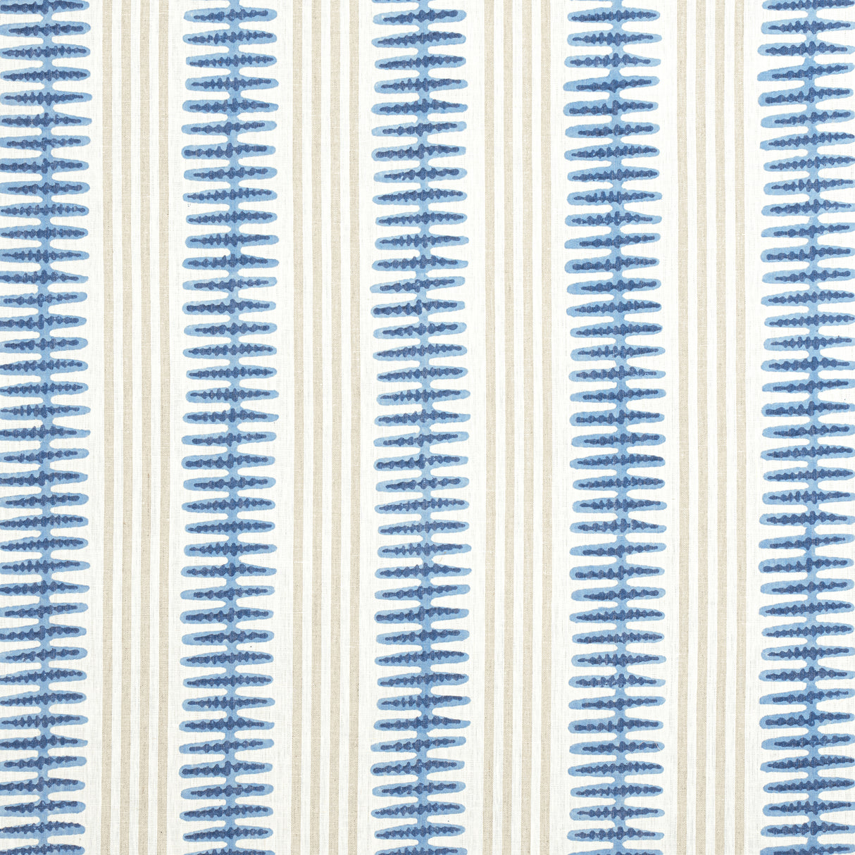 Thibaut F981318 INDO STRIPE Navy Fabric